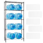 Clucycia 5 Tier Shelving Unit Adjustable Wire Shelves Steel Rack Shelf Storage and Organizer Rack Black 29.5 * 13.8 * 59inch