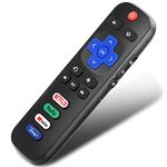 New Universal Remote Control for All Roku TV,Compatible with TCL Roku/Hisense Roku/RCA Roku/Sharp Roku/Sanyo Roku/Insignia Roku/Philips Roku Smart TVs Not for Roku Stick and Box with 4 shortcut keys