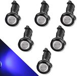 CTRICALVER High Power 18mm 9W Eagle Eye LED Light,Car Motorcycle DRL Daytime Running Light Fog Lamp Reversing Light Marker Light 12V Waterproof(Blue，6PCS)