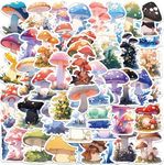 Aigemumy 50 PCS Cute Cartoon Mushroom Stickers for Journaling Laptop Cars Cups Scrapbook Water Bottles Guitar Suitcase Phone Snowboard Waterproof Vinyl Gifts for Women Girl Kids Adult Teens