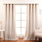 Home Fashion Thermal Insulated Blackout Curtains   Stainless Steel Nickel Grommets