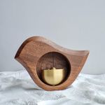 STELLIFEROUS Shopkeepers Bell, Decorative Fridge Magnets, Japanese Style Wooden Doorbell Chime for Business/Home, Unique Office Bell for Door, Wardrobe Decor, Dopamine Bell (Majestic Bird)