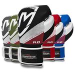 RingMaster Sports Pro Boxing Gloves Training Sparring Bag Mitts MMA Punch Fight (Hard Black, 10oz)