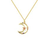 MYANAIL Nine Planets Pendant Necklace Sailor Moon Guardian Star Clavicle Necklace for Women Astronomy Enthusiast Gift Jewelry, Crystal, Crystal