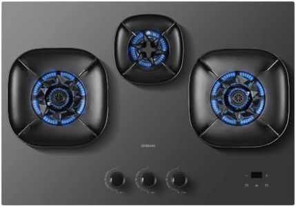 ROBAM 30" Built-in Gas Cooktop, 18000 BTU High Power From 3 Burners, Flame Failure Protection and Safety Timer for Home Kitchen, Tempered Glass with Easy-Clean Coating, NG/LPG (Matte Sliver)