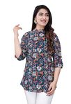 Gudwear Printed Button Down Style Shirt/Top for Women