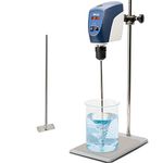 ONiLAB Electric Overhead Stirrer, LED Digital Overhead Stirrer Mixer with Stirring Rod，20 L ，10000 mPas ， 50~2200 RPM, Aluminum Alloy(Stand Included)…