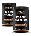 Dr.Nutrinect Plant Protein Powder, Organic Pea & Rice Isolate | Vegan Protein Powder 28g with 50 Vitamins & Minerals | Protein Powder for Women & Men- 500 gm (Pack of 2)