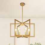 Klgxnrd 6-Light Gold Pendant Light,