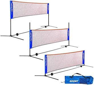 AKOZLIN 10FT Portable Badminton Net Set Height Adjustable Badminton Pickleball Net with Poles & Carry Bag for Badminton,Volleyball,Tennis, Pickleball,Soccer Tennis - Easy Setup