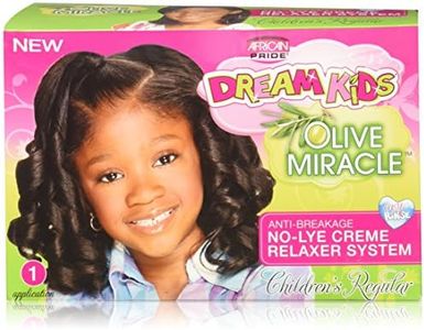 African Pride Dream Kids Olive Miracle Relaxer Regular - Contains Olive Oil, Helps Strengthen & Protect Hair, 1 Kit