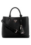 GUESS Women's Meridian Girlfriend Satchel, top Handles, Black, One Size