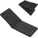 KYSONA Foldable Bluetooth Folding Keyboard No-Gaps with Magnetic Lock, Whisper-Quiet Typing and Assisted Opening Hinge, Easy-Switch up to 3 Devices, KF65, Black