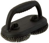 Outset Grill Scrubber, Mesh Grill Scrubber and Cleaning Brush, Short Handle