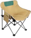 Garden Art Foldable Camping Chair | Backpacking Chair Portable | Lightweight Outdoor Chair for Backyard Lawn, Hiking, Beach, Camp, Picnic (Beige and Green, Oversized)(GAFCK1491-2)