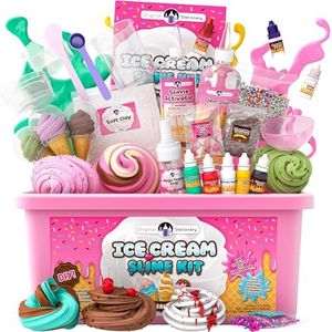 Original Stationery DIY Ice Cream Slime Kit for Girls, Amazing Ice Cream Slime Making Kit to Make Butter Cloud & Foam Slimes, Fun Easter Present, 10 Year Old Girl Birthday Gifts & Toys for Girls 8-10