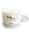 Baby Powder Scented Natural 3 Wick Candle, Essential Fragrance Oils, 100% Soy, Phthalate & Paraben Free, Clean Burning, 14.5 Oz.