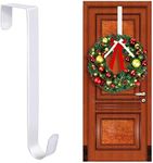 15" Wreath Hanger for Front Door Christmas Decoration Metal Over The Door Single Hook-Wreath Hanger Over The Door