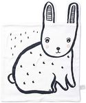 Wee Gallery Organic Snuggle Blanket (Bunny) - for Babies, Cotton Jersey and Sherpa, Soft Soothing Plush Blankie, Lovey, Baby Gift for Newborn Boys and Girls