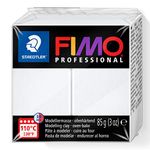 STAEDTLER 8004-0 FIMO Professional Oven-Hardening Polymer Modelling Clay, 85g - White (Single Block)