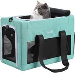 pecute® Cat Carrier Airline Approved, Extra Stable Cat Carrier Handbag, Portable Dog Carrier, Breathable Mesh Fabric Bag for Pets, Pet Carrier Suitable for Both Long And Short Trips