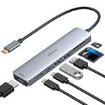 USB C Hub HDMI Adapter for MacBook Pro/Air, MOKiN 7 IN 1 USB C Dongle Mac Adapter with HDMI, USB C Data Port,100W PD,SD/TF and 2 USB 3.0 for Dell/Lenovo/Thinkpad