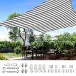 Quictent 185GSM Heavy Duty Square 24x24FT Sun Shade Sail Canopy 98% UV Block Top Outdoor Cover Patio Garden with Hardware Kit