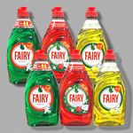 Fairy Washing Up Liquid 320ml - 2 x Original, 2 x Pomegranate, 2 x Lemon