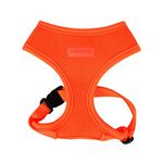 Puppia Neon Dog Harness Over-The-Head No Choke No Pull Walking Training for Small and Medium Dog, Orange, Large