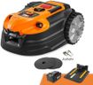 LawnMaster VBRM18AMID4R Tondeuse Robotique sans Fil de Limite 800㎡, 4 Ah Batterie, Navig. Optique, Évitement d'obstacles, Station de Charge Auto, Zone Interdite, WiFi & Bluetooth Contrôlable par App