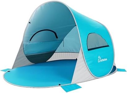 Wolfwise Pop Up Beach Tent, Easy Setup Sun Shade Shelter Foldable 4-5Person