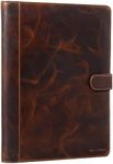 STILORD 'Lennon' Porfolio Leather Conference Folder A4 Vintage Business Ma Document Folder for 12,9 inch iPads Genuine Vintage Leather, Colour:Milano - Brown