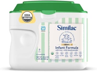 Similac Organic Infant Formula, Easy to Digest, USDA-Certified Organic, Powder, 20.6-oz Tub
