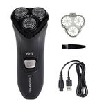 Remington R3 Style Series Rotary Shaver for Men, Flexing Technology and Sensitive Skin Comfort, Rechargeable Wet or Dry Electric Razor with Pop Up Trimmer and Stubble Attachment