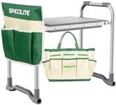 SPECILITE Garden Kneeler and Seat, Heavy Duty Foldable Gardener Stool with 2 Tool Pouches, Anti-Knee and Back Pain, Gardening Gifts for Women, Men Seniors