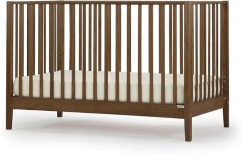 dadada LaLa 3-in-1 Convertible Crib - Converts into Toddler Bed & Daybed - Made in Italy - 3 Adjustable Mattress Heights - Solid Beech Wood (Walnut)