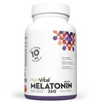 PlantVital Melatonin 10mg - Maximum Strength Fast Dissolve Tablets - Sleep Support, Jet Lag Relief, Sleep Aid, Reset Sleep-Wake Cycle, Restful Sleep - 360 Count