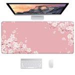 JJ PRIME - Desk Mat Large Mouse Mat Gaming Mat | Computer Mat for Desk Protector Mat | Gaming Mouse Pad Smooth Surface | Desk Pad Large Mouse Pad | XXL Mouse Mat, 90 x 40cm (Japanese Cherry Blossom)