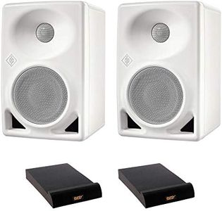 Neumann KH 80 DSP 4" + 1" Active 2-Way Studio Monitor (White, Pair) with 2X Medium Isolation Pad Bundle