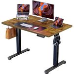 ErGear Electric Standing Desk Height Adjustable 100 x 60cm, Sit Stand Desk with 4 Memory Smart Pannel for Home Office with Splice Board
