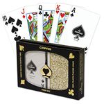 Copag Playing Cards 1546 Elite Design 100% Plastic 1 Set (2 Decks) Black Gold Poker Size Regular Index