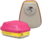 3M P100 Respirator Cartridge/Filter 60923, 1 Pair, Helps Protect Against Organic Vapors, Acid Gases, and Particulates