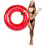 Pool Floats for Adult, Adult Pool Float Tube, Pool Swim Ring,Water Fun Large Blow Up Summer Beach Swimming Raft Kids Adults (Red 105cm)