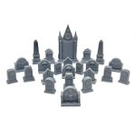 Hautico Graveyard and Treasury Scenes, Mausoleum Graveyard Scene for 18mm Miniatures Wargame, 3D Printed and Paintable (Graveyard Edition)