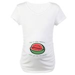 CafePress Watermelon Seeds Maternity T Shirt Cotton Maternity T-shirt, Cute & Funny Pregnancy Tee White