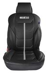 Sparco SPCS414GR - Universal Ferrara Car Seat Back, Black / Gray.