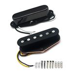 FLEOR Vintage Guitar Pickups Bridge w/Neck (Black) Pickup Alnico 5 for Tele Style