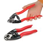 Cable Cutter,Bike Cable Cutter,Cable Wire Bolt Cutters,Steel Wire Rope Cutter,Cable Cutter with Non-Slip Grips,Steel Wire Cutter for Both Soft and Hard Steel Cable,for Cable and Bicycle Repair