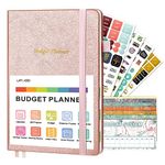 Budget Planner, UpUGo Monthly Accounts Book and Bill Tracker, Undated Financial Organizer, Expense Tracker Notebook with Cash Envelopes, Manage and Optimize Your Finance, B5 Size, Rose Gold