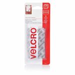 VELCRO Brand - Thin Clear Fasteners | General Purpose/ Low Profile | Perfect for Home or Office | 3 1/2in x 3/4in Strips, Clear